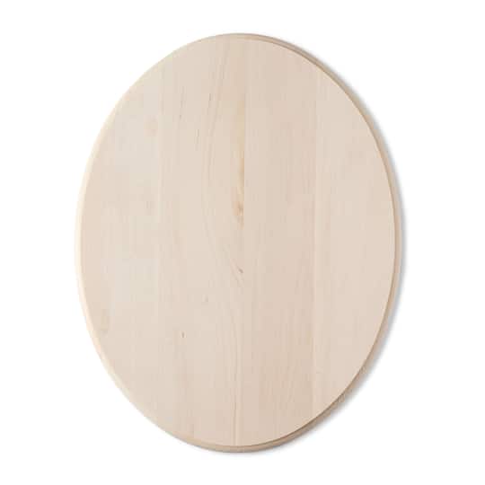 6 Pack: 14&#x22; Basswood Oval Plaque by Make Market&#xAE;